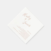 モダンシンプルおもしろい事実バラ金ゴールド結婚の スタンダードカクテルナプキン (角)