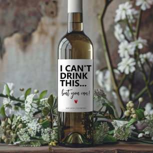 モダンシンプルおもしろい妊娠の発表 ワインラベル