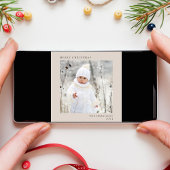モダンシンプルなメリークリスマス 写真入り タイプ シーズンカード