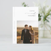 モダンシンプルな写真の予算婚礼 サンキューカード (スタンド正面)