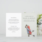 モダンシンプルな写真結婚式プログラム (スタンド正面)