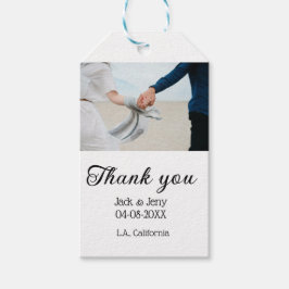 モダンシンプルな結婚式のカップルの名前メッセージ ギフトタグ