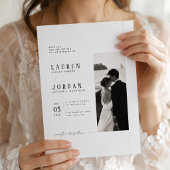 モダンシンプルな結婚式の写真 招待状