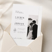 モダンシンプルな結婚式の写真 招待状