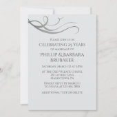 モダンシンプルな結婚25周年記念アーチフォト 招待状 (正面)