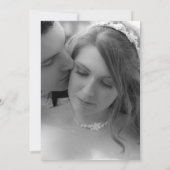 モダンシンプルな黒と白の結婚式招待状 招待状 (裏面)