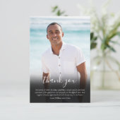 モダンシンプルの写真エレガント台本 サンキューカード (スタンド正面)