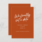 モダンシンプルの日を決め結婚る セーブザデート (正面/裏面)