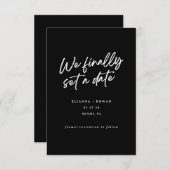 モダンシンプルの日を決め結婚る セーブザデート (正面/裏面)