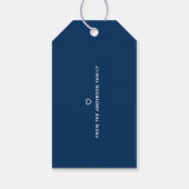 モダンシンプルの星の雪クリスマスツリー ギフトタグ (裏面)