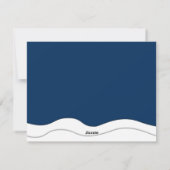 モダンシンプルの星の雪クリスマスツリー シーズンカード (裏面)