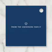 モダンシンプルの星の雪クリスマスツリー フェイバータグ (裏面)