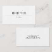 モダンシンプルはっきりしたプロフェッショナルプレーン白黒 名刺 (正面/裏面)