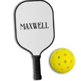 モダンシンプルはっきりした白黒ファミリ名 ピックルボールラケット