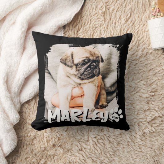 モダンシンプルよくはしゃぐグランジカスタムPet写真 クッション (ブランケット)