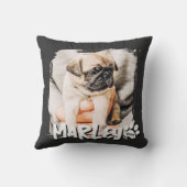 モダンシンプルよくはしゃぐグランジカスタムPet写真 クッション (裏面)