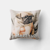 モダンシンプルよくはしゃぐグランジカスタムPet写真 クッション (裏面)