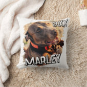 モダンシンプルよくはしゃぐグランジカスタムPet写真 クッション (ブランケット)