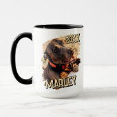 モダンシンプルよくはしゃぐグランジカスタムPet写真 マグカップ (左)