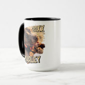 モダンシンプルよくはしゃぐグランジカスタムPet写真 マグカップ (正面左)