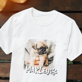モダンシンプルよくはしゃぐグランジカスタムPet写真 Tシャツ