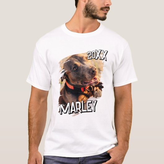 モダンシンプルよくはしゃぐグランジカスタムPet写真 Tシャツ (正面)