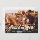 モダンシンプルよくはしゃぐGreetings Stars Family Photo シーズンカード (正面)