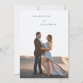 モダンシンプルアイボリークラシック結婚s 招待状 (裏面)