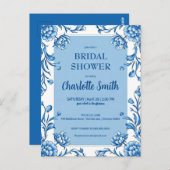 モダンシンプルアンティークブライダルシャワー ポストカード (正面/裏面)