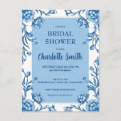 モダンシンプルアンティークブライダルシャワー ポストカード (正面)