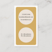 モダンシンプルイエロークリームミニマリスト 名刺 (裏面)