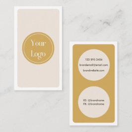 モダンシンプルイエロークリームミニマリスト 名刺