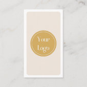 モダンシンプルイエロークリームミニマリスト 名刺 (正面)