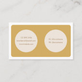 モダンシンプルイエロークリームミニマル水平 名刺 (裏面)