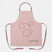 モダンシンプルイニシャルモノグラムの エプロン (正面)