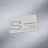 モダンシンプルイニシャルモノグラムの マグネット名刺 (インサイチュ)