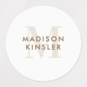 モダンシンプルイニシャルBoho防水名ラベル ラベル (デザイン1)