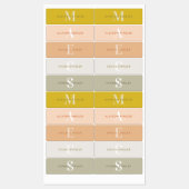 モダンシンプルイニシャルBoho防水名ラベル ラベル (シート)