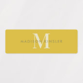 モダンシンプルイニシャルBoho防水名ラベル ラベル (デザイン1)