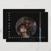 モダンシンプルイメージフラット日付カードを保存 セーブザデート (正面/裏面)