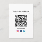 モダンシンプルウェディング詳細カード エンクロージャーカード (裏面)