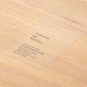 モダンシンプルウェディング アクリル招待状 (レイダウン)