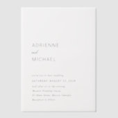 モダンシンプルウェディング ベラム紙招待状 (正面)