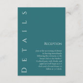 モダンシンプルエメラルド結婚グリーン詳細- エンクロージャーカード (正面)