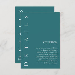 モダンシンプルエメラルド結婚グリーン詳細- エンクロージャーカード