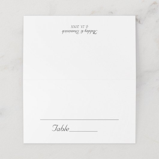 モダンシンプルエレガントなウェディングテーブル番号 プレイスカード (外部開封)