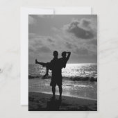 モダンシンプルエレガントなウェディングパーソナライズされた写真 招待状 (裏面)