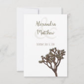 モダンシンプルエレガントカラーJoshuaツリーQRコード 出欠カード (裏面)