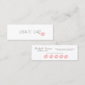 モダンシンプルエレガントグリッター唇、白 ロイヤリティカード (正面/裏面)