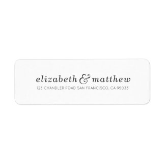 モダンシンプルエレガントタイポグラフィ差出人住所 ラベル